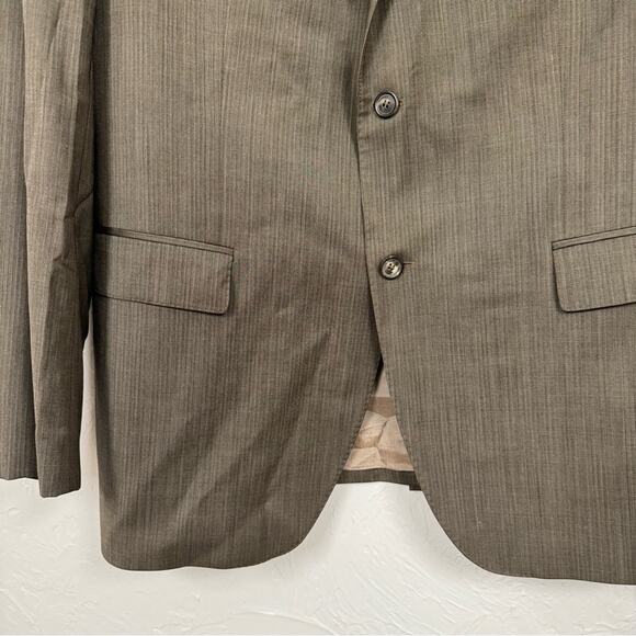 Boss Hugo Boss Brown Mens 2 Button Closure Blazer Suit Jacket Mens 46R Career - Picture 5 of 13